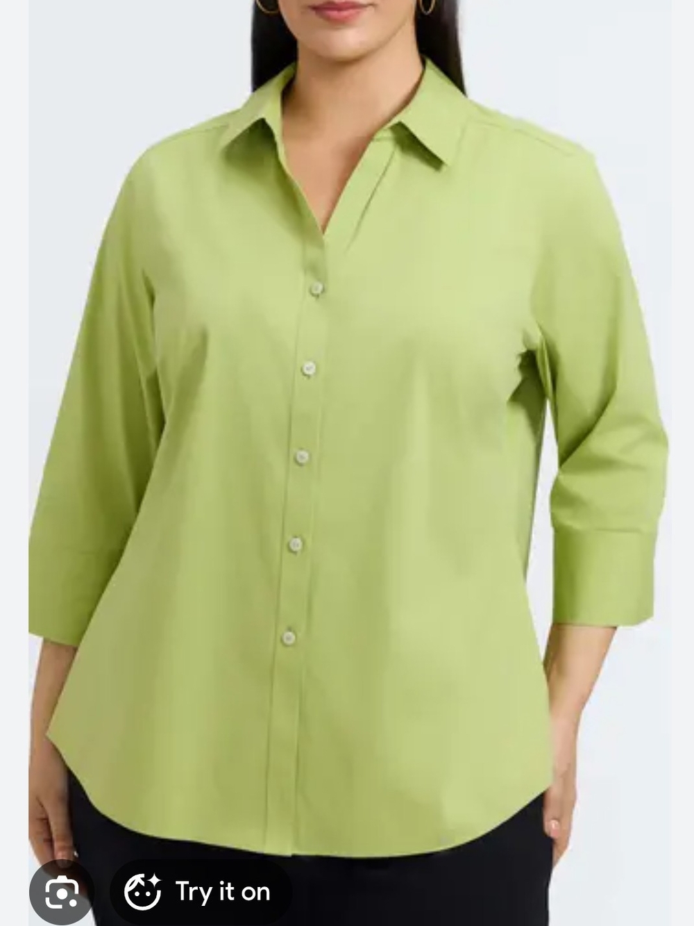 Columbia Lime Green Button-Front Shirt